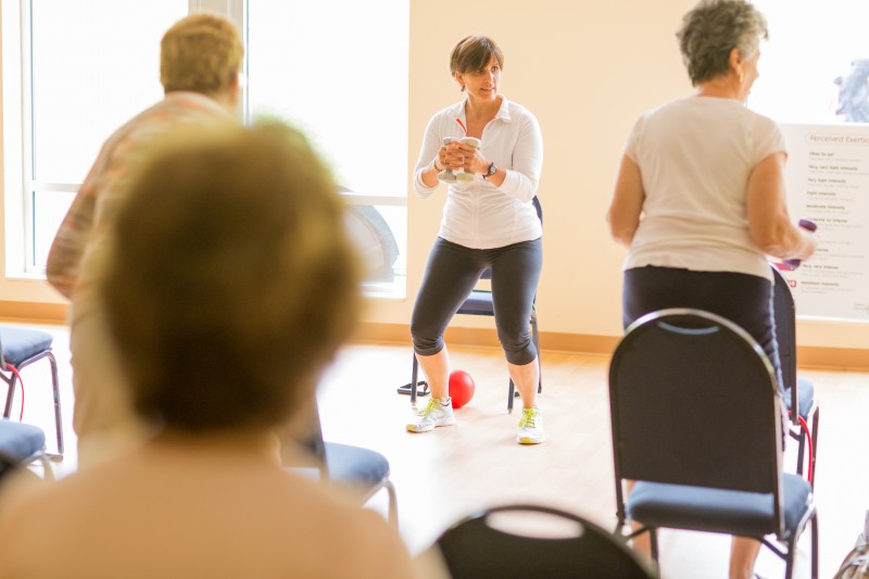 Older adult fitness class